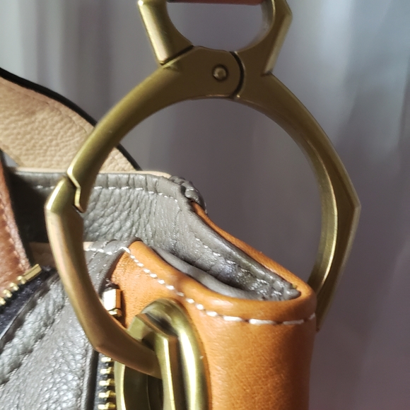 orYANY Lian Color Block 100% Pebble Leather Hobo Bag - Picture 7 of 13